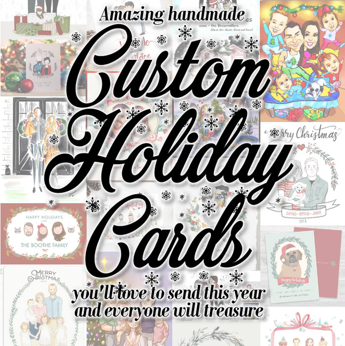 Custom Illustrated Holiday Cards You'll Want to Frame as Well as Send Out this Year - My So-Called Chaos