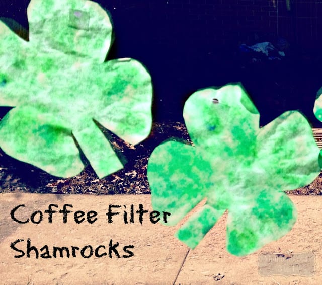 Easy St. Patrick's Day Coffee Filter Shamrocks