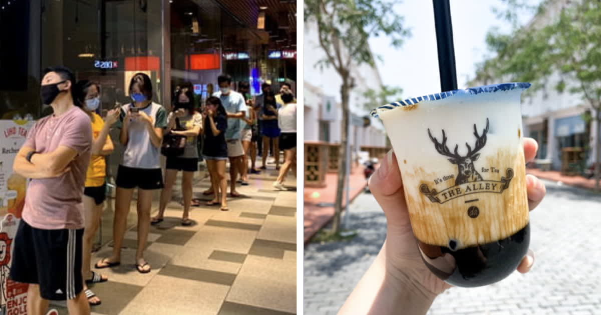Bubble Tea Addicts Queue For The Last Cup Before Lockdown Measures Tightened