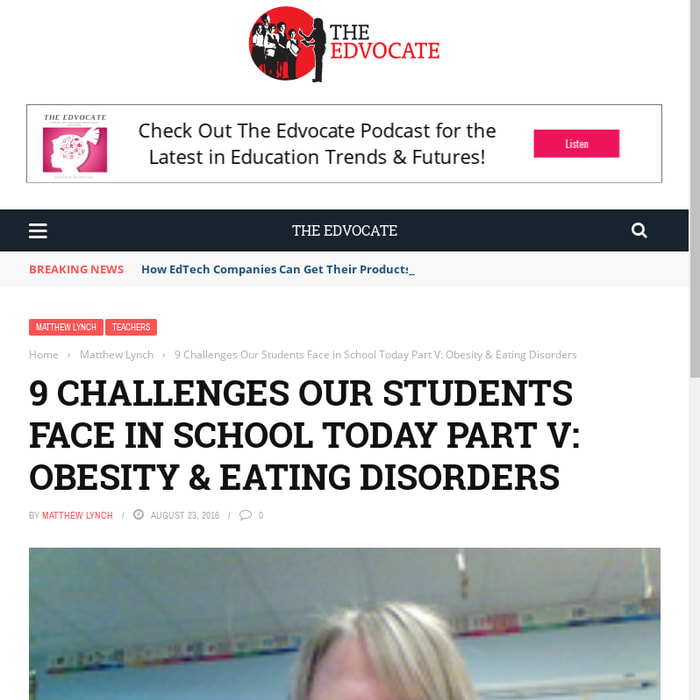 9 Challenges Our Students Face in School Today Part V: Obesity & Eating Disorders - The Edvocate
