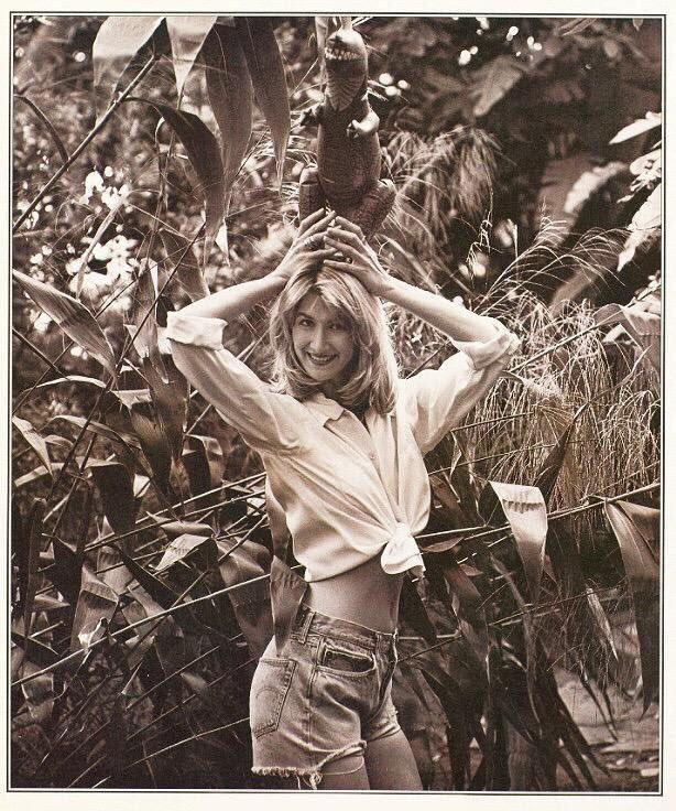 Happy birthday, Laura Dern! Here she is on set of Jurassic Park, 1993