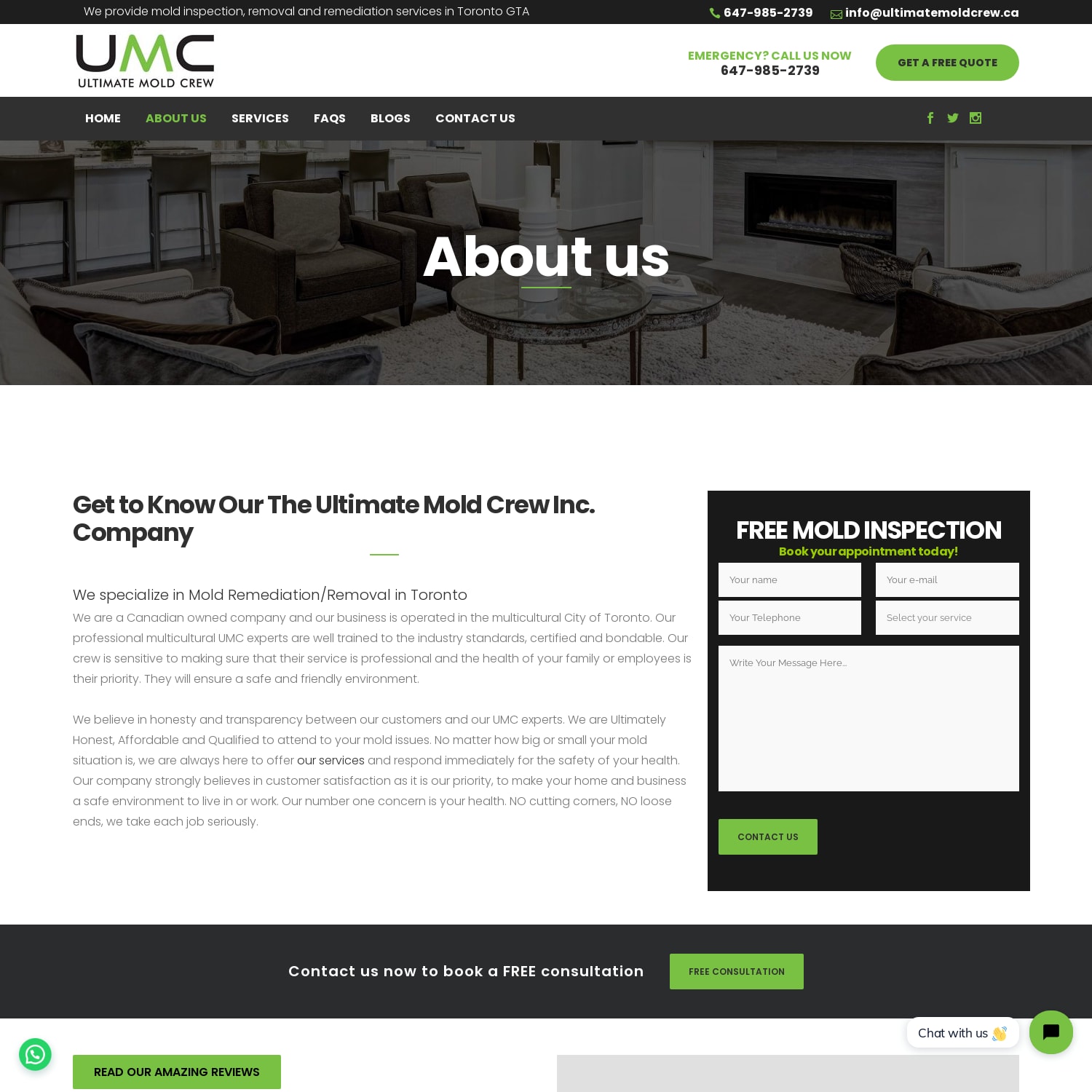 The Ultimate Mold Crew Inc. - Toronto Mold Removal & Remediation Services