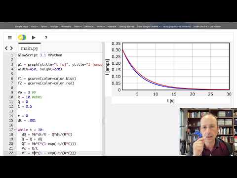 Here is my tutorial on solving an RC circuit with a numerical calculation in Python