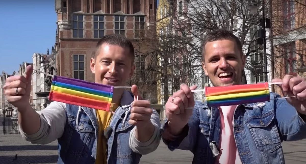 Fighting COVID-19 and prejudice, this gay couple handed out rainbow face masks in Poland