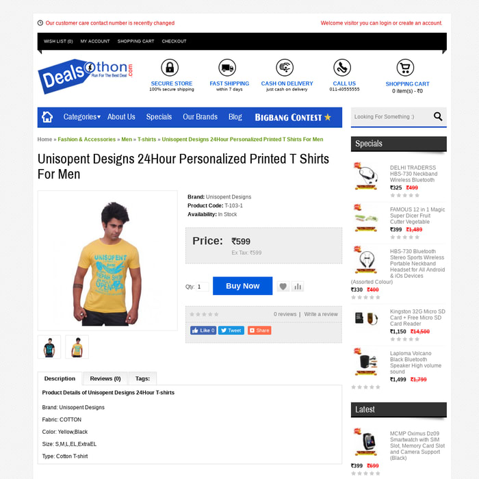 Unisopent Designs 24Hour Personalized Printed T Shirts For Men