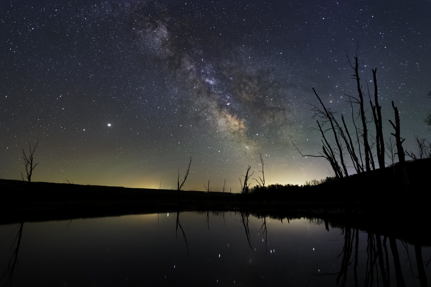 Milky Way over the Conesus Lake Inlet in Western, New York