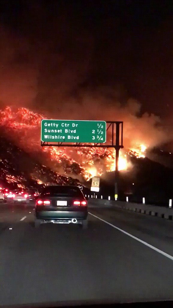 LA morning commute during the 2017 fires.