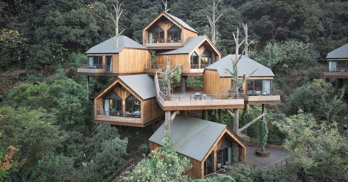 Architects Design Whimsical “Tree House” Resort in Hangzhou, China