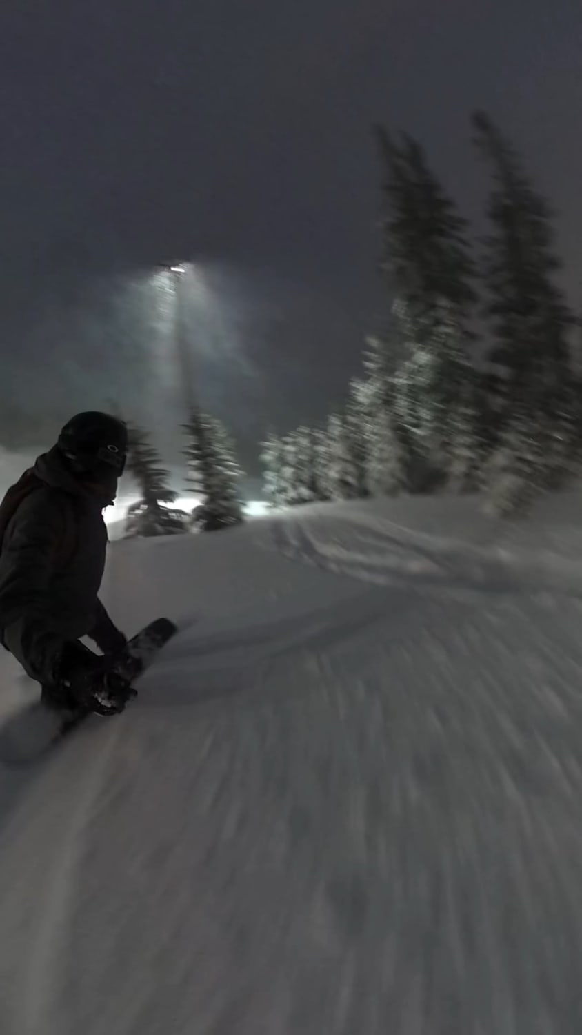 Night shred with GoPro on Mount Hood
