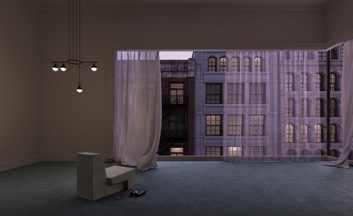 Hitchcock movies set the mood for this virtual interior design project