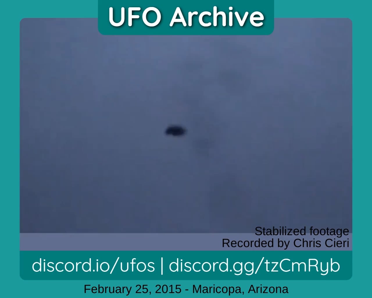 Maricopa AZ UFO Sighting Stabilized - 2/25/15