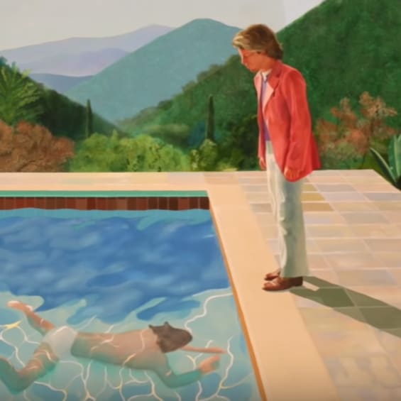 David Hockney Painting - Sold in Auction for $90 million in New York