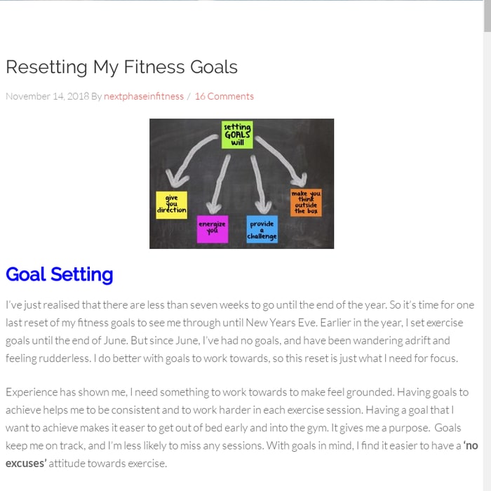 Resetting My Fitness Goals