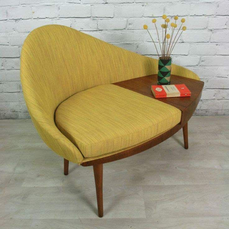 Mid-century gossip bench ~ love this one! | Affordable mid century modern furniture, Furniture, Mid century modern furniture