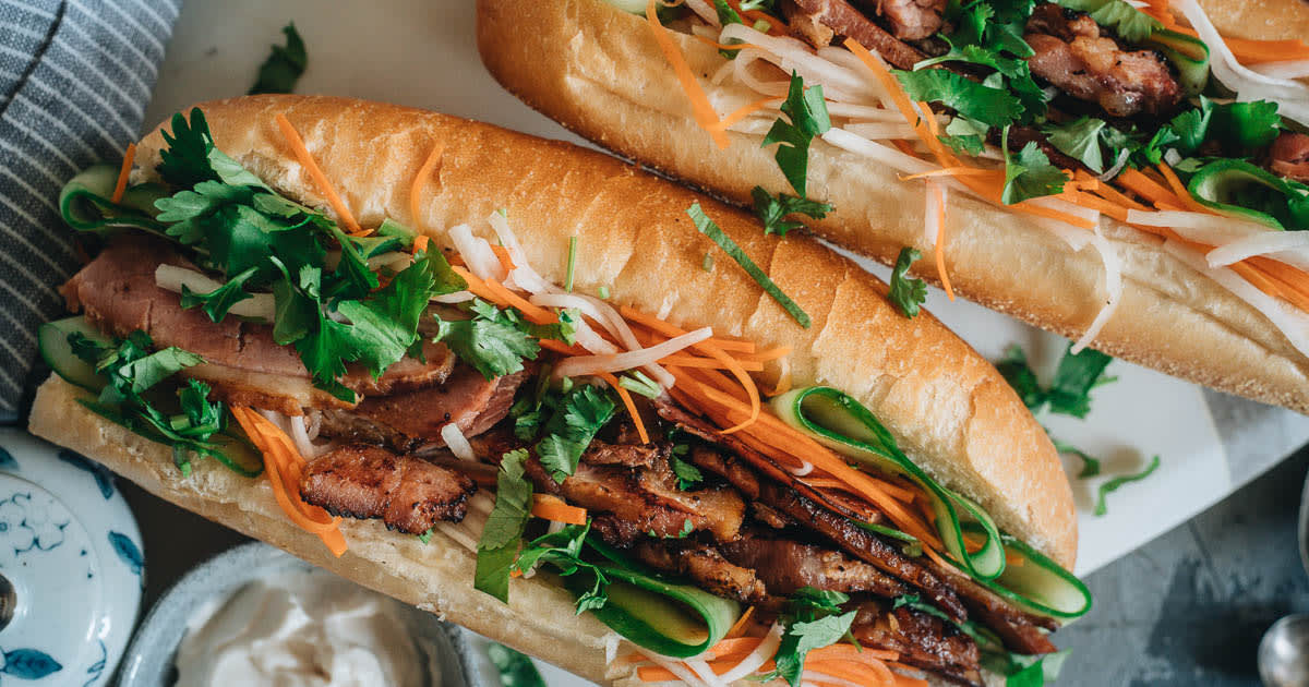 Leftover Ham Banh Mi Sandwich (Quick & Easy)