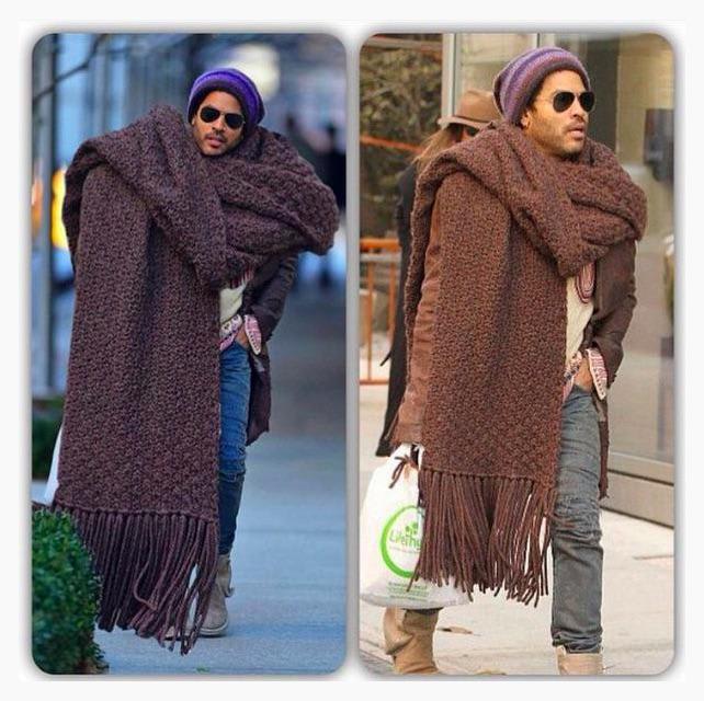 Lenny Kravitz and his absolute unit of a scarf