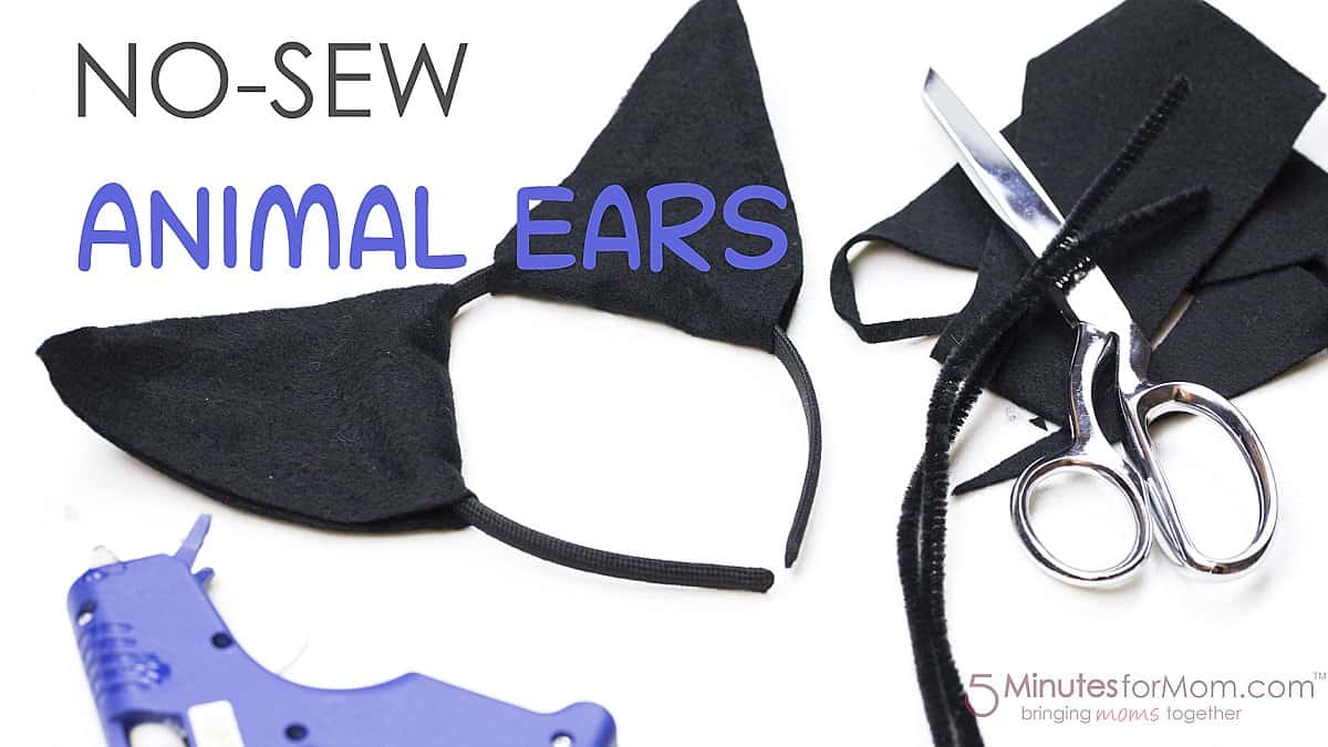 DIY Animal Ears - How to Make Easy No Sew Animal Ears Headband
