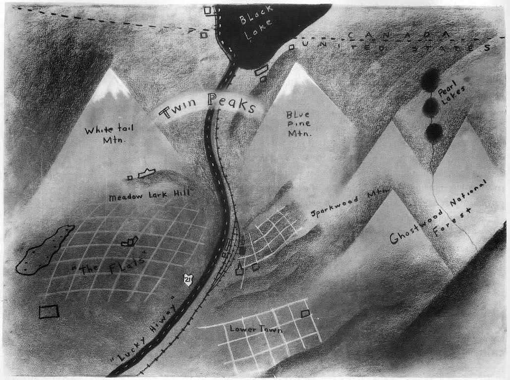 David Lynch Draws a Map of Twin Peaks (to Help Pitch the Show to ABC)