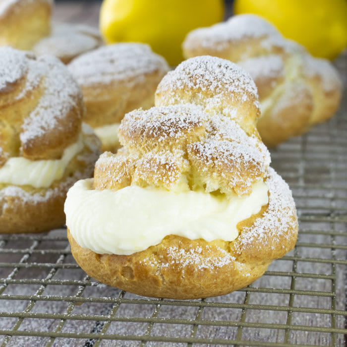Celebrate Spring With Tasty Cute Lemon Cream Puffs!