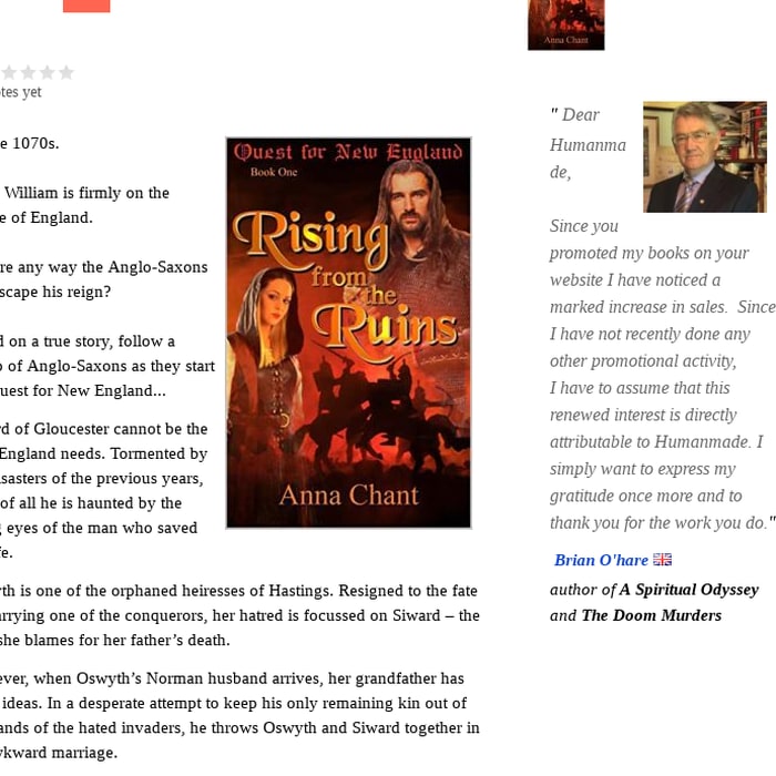 Rising from the Ruins (book) by Anna Chant - Medieval