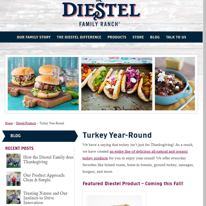 Turkey Year-Round - Diestel Family Turkey Ranch