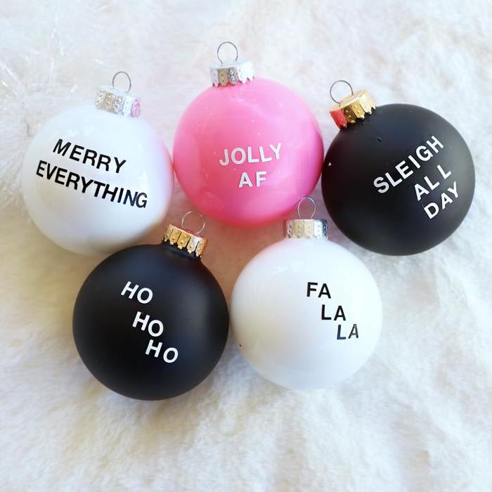 DIY Christmas Sayings Ornaments