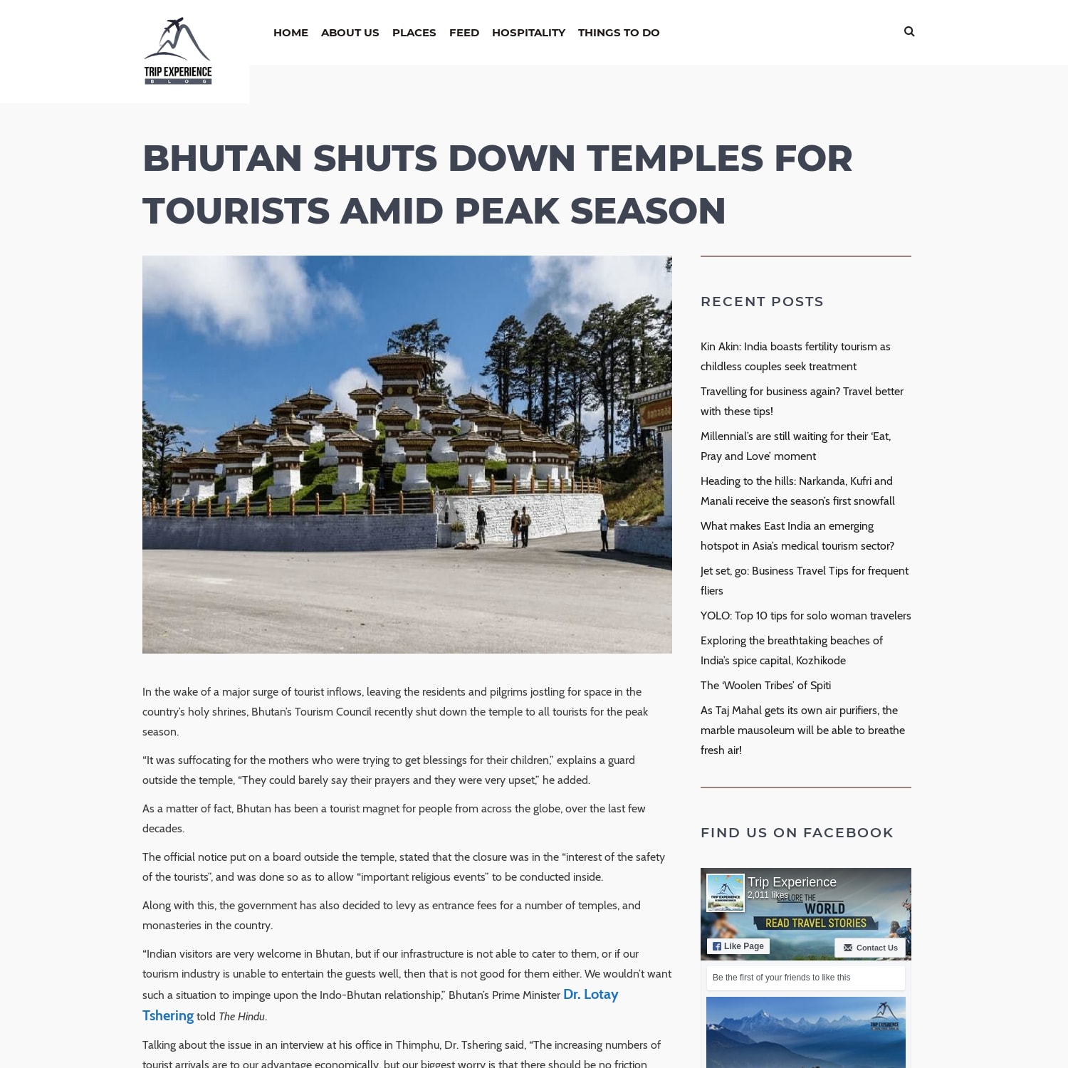 Bhutan shuts down temples for tourists amid peak season
