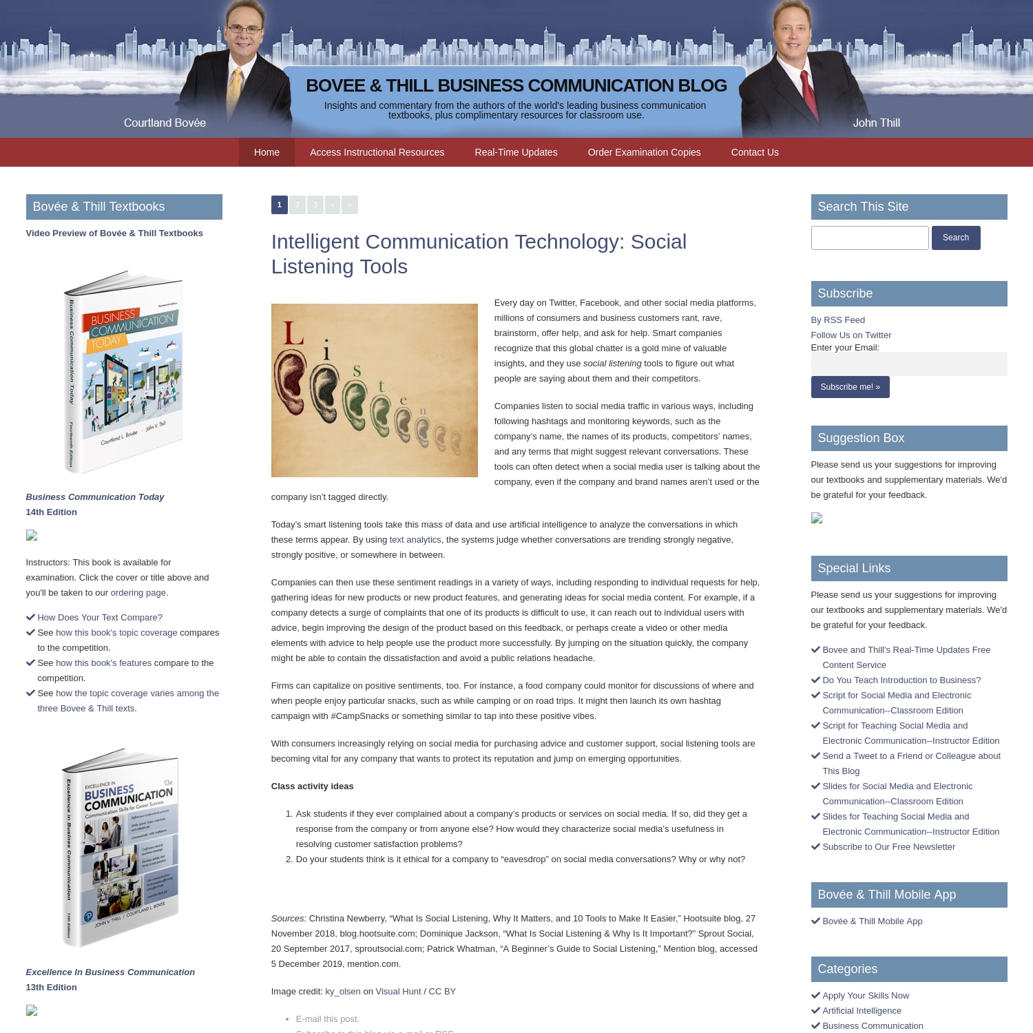 Bovee & Thill Business Communication Blog - Insights and commentary from the authors of the world's leading business communication textbooks, plus complimentary resources for classroom use.