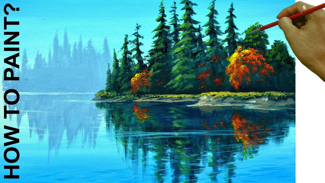 How to Paint Water Reflections Easy in Acrylics