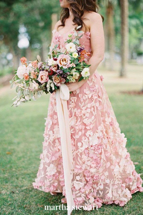 22 Pretty-in-Pink Wedding Dresses