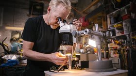 Adam Savage's One Day Builds: Fiber Optic Microscope Ring Light!