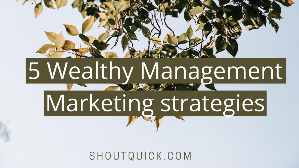 Best things Wealthy Management Marketing strategies