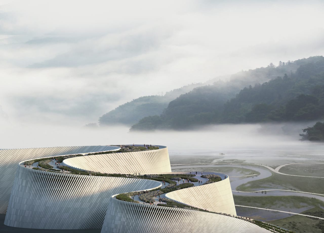 3XN, B+H, and Zhubo Design will design the sinuous Shenzhen Natural History Museum