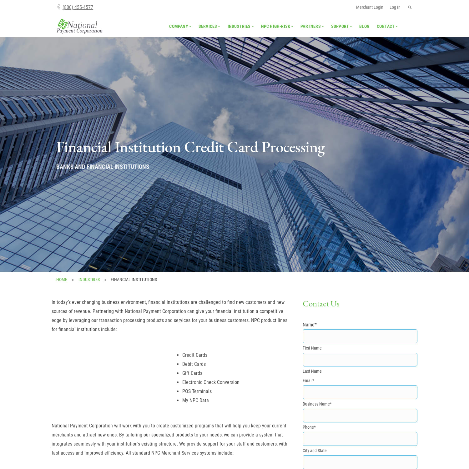 Financial Institutions - National Payment Corporation