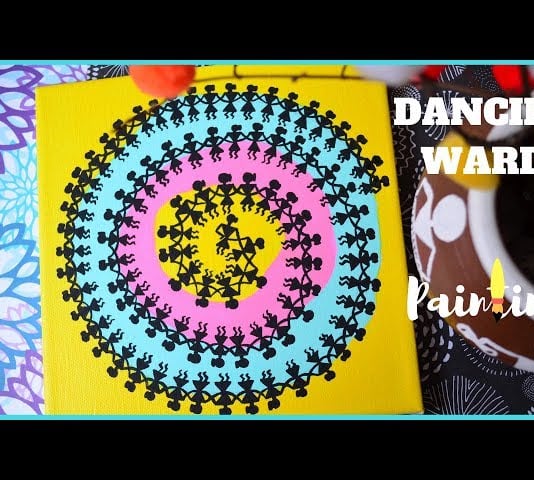 DANCING WARLI PAINTING - Ancient Indian Art I Sharing a very EASY TECHNIQUE, Anybody can paint