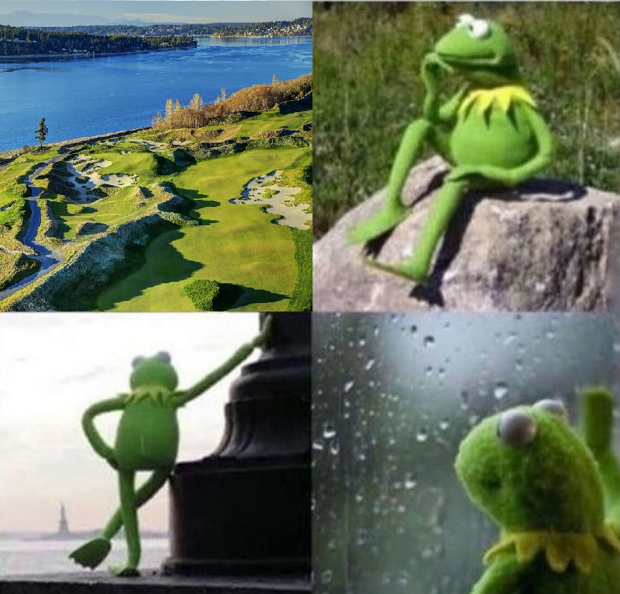 Me having to cancel tee time at Chambers Bay on a rare perfect sunny day cause I'm waiting on COVID test results...