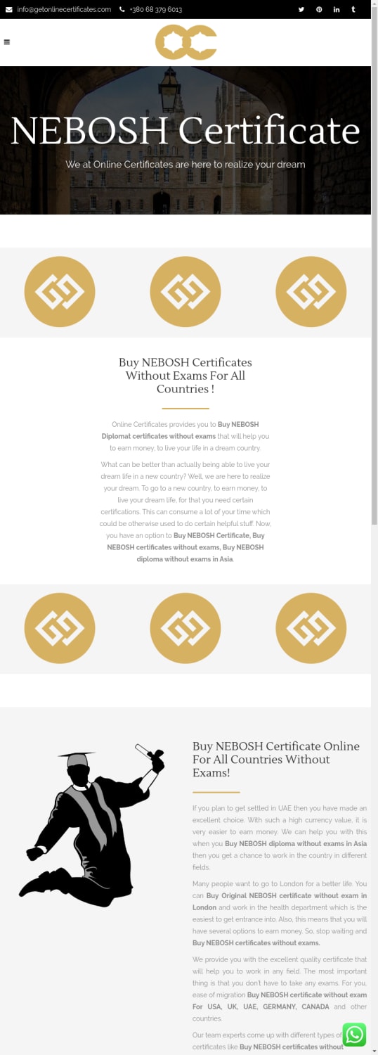 Buy NEBOSH Certificates Without Exams For All Countries !