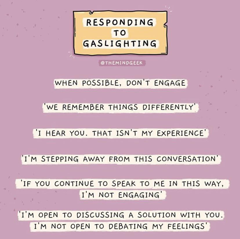 Responding to Gaslighting