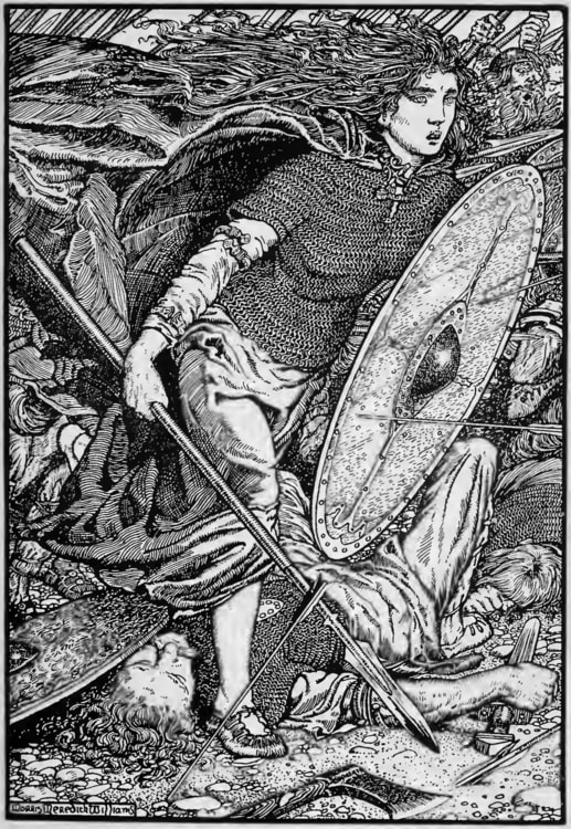 Lagertha (also spelt Lathgertha or Ladgerda) is a legendary Viking shieldmaiden known from Saxo Grammaticus’ early 13th-century CE Gesta Danorum.