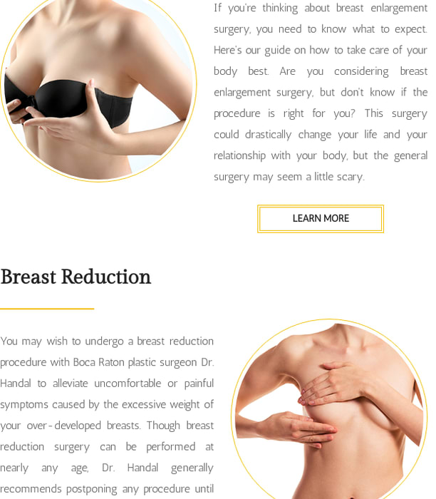 Breast Plastic Surgery Boca Raton FL at Handal Plastic Surgery