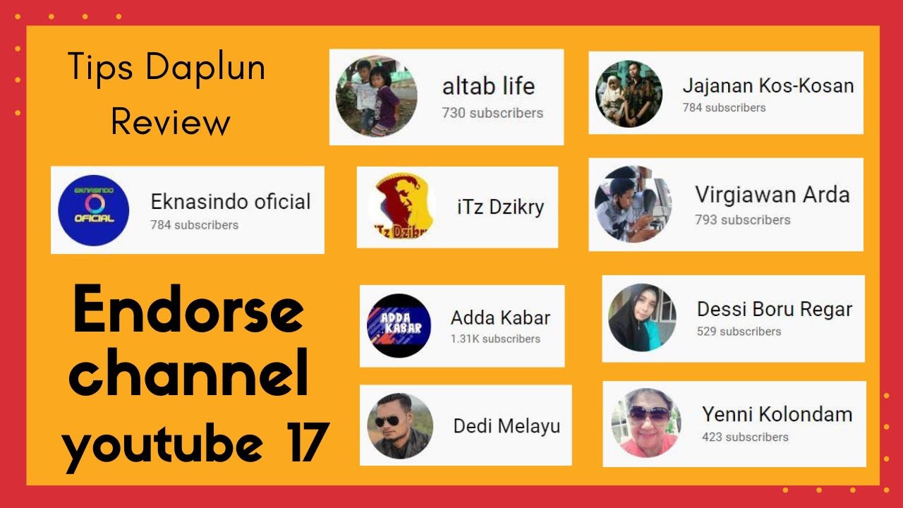 endorse channel youtube 17 [Daplun Review]