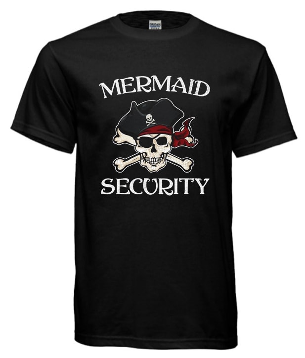 Mermaid Security nice cool T-shirt