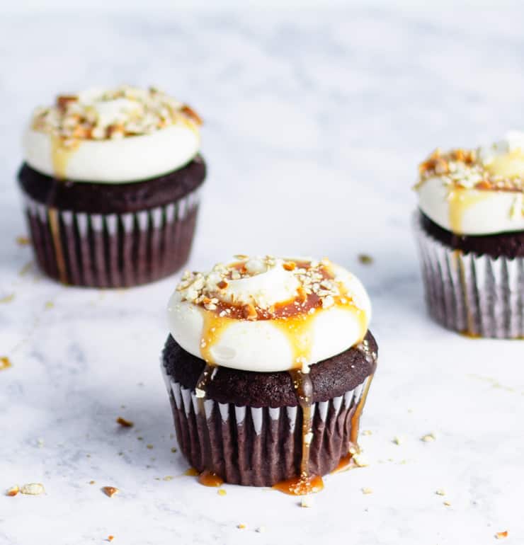 Salty and Sweet Chocolate Stout Cupcakes