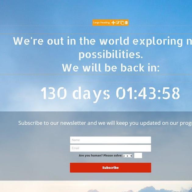 How to Create Under Construction Page for Travel Blog