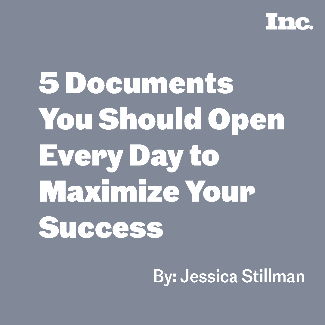 Here are 5 success-boosting documents.
