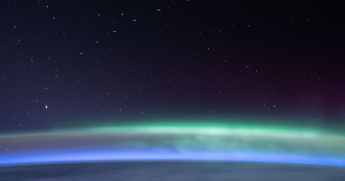 SpaceX Starlink satellite 'train' and stunning aurora captured by astronaut from orbit
