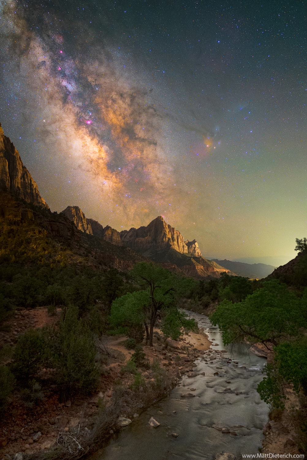 Zion National Park night skies are amazing, so I captured this deep exposure to show the Milky Way