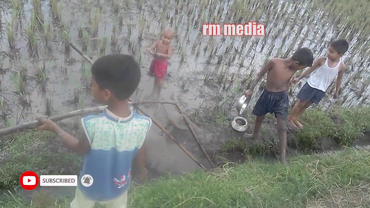 village childhood Catching Country Fish