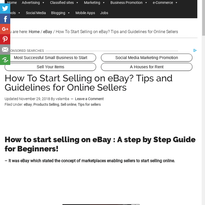 How To Start Selling on eBay? Tips and Guidelines for Online Sellers – Ads2020 Marketing