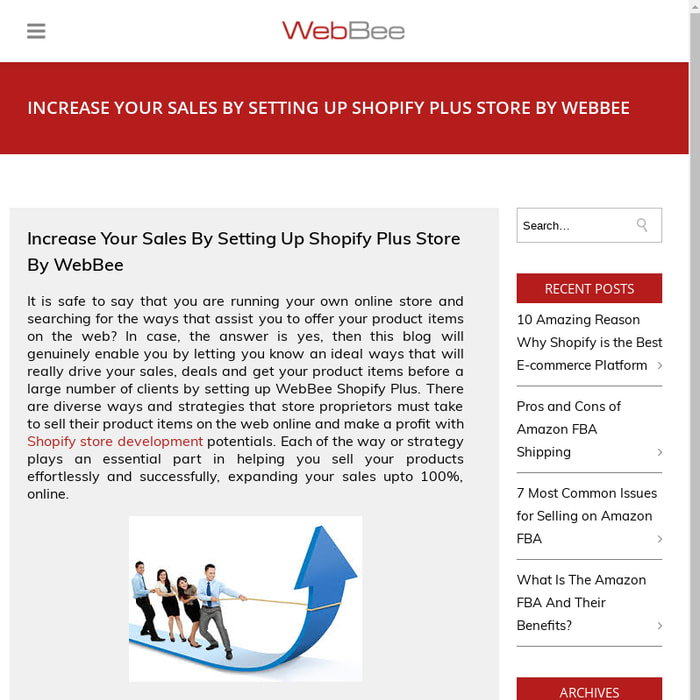 Increase Your Sales by Setting Up Shopify Plus Store By WebBee